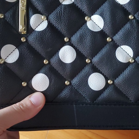 Betsey Johnson Polka dot crossbody bag. Floral scarf. Removable strap. - Picture 10 of 16